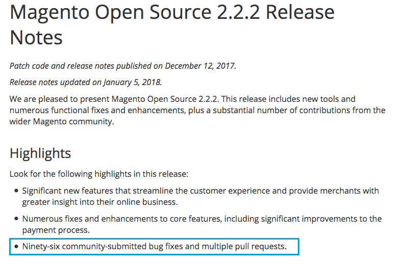 magento 2.2.2 update release notes